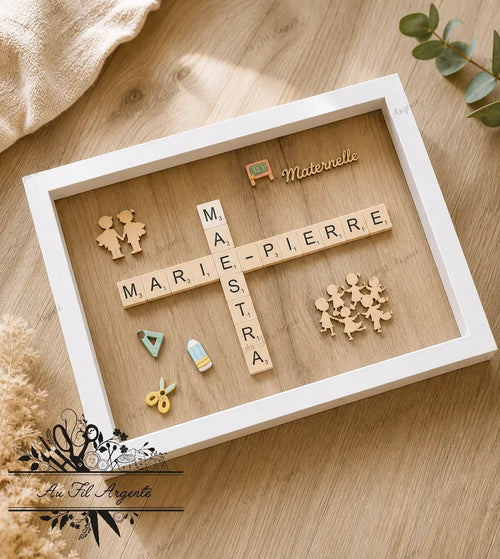 Cadre personnalisé A4 cadeau maîtresse