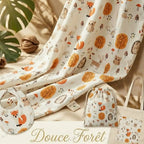 Tresse de lit en 3 épis - Douce forêt / Terracotta & Beige