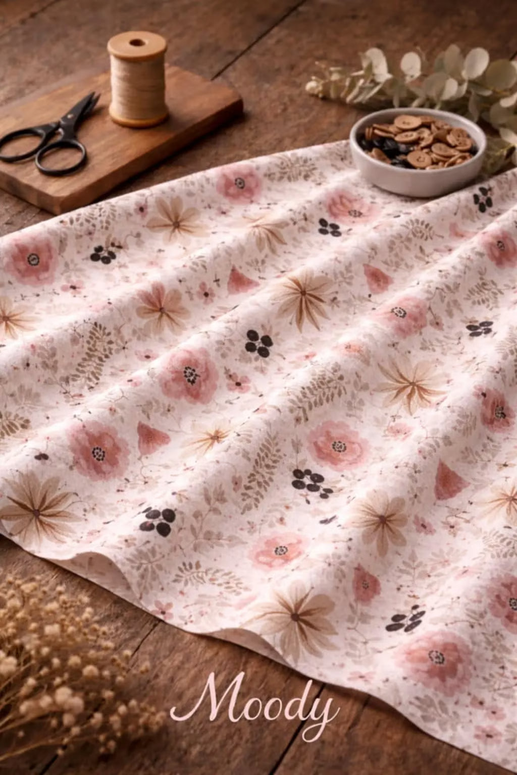 Tresse de lit en 3 épis - Fleurie Moody / Blanc & Beige