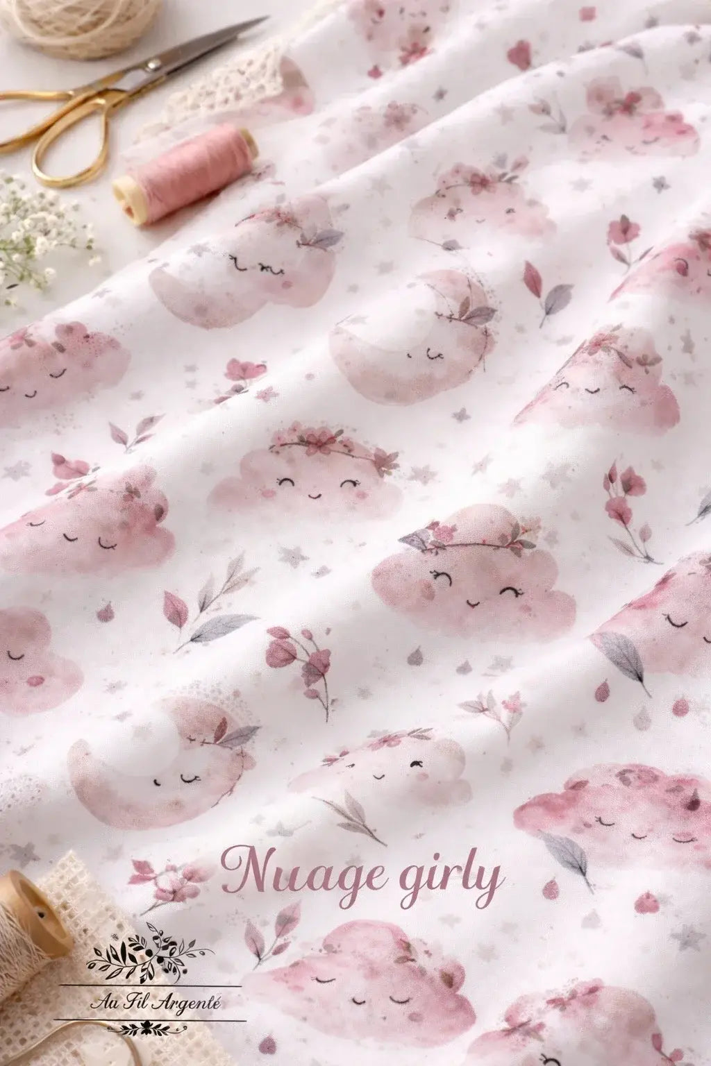 Carnet de Santé - Nuage girly