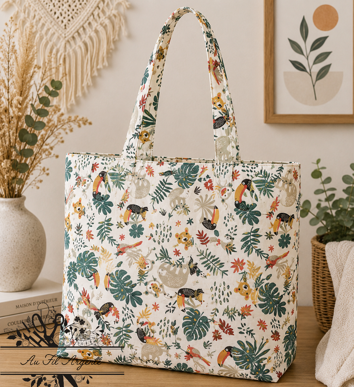 Tote Bag - Jungle blanche