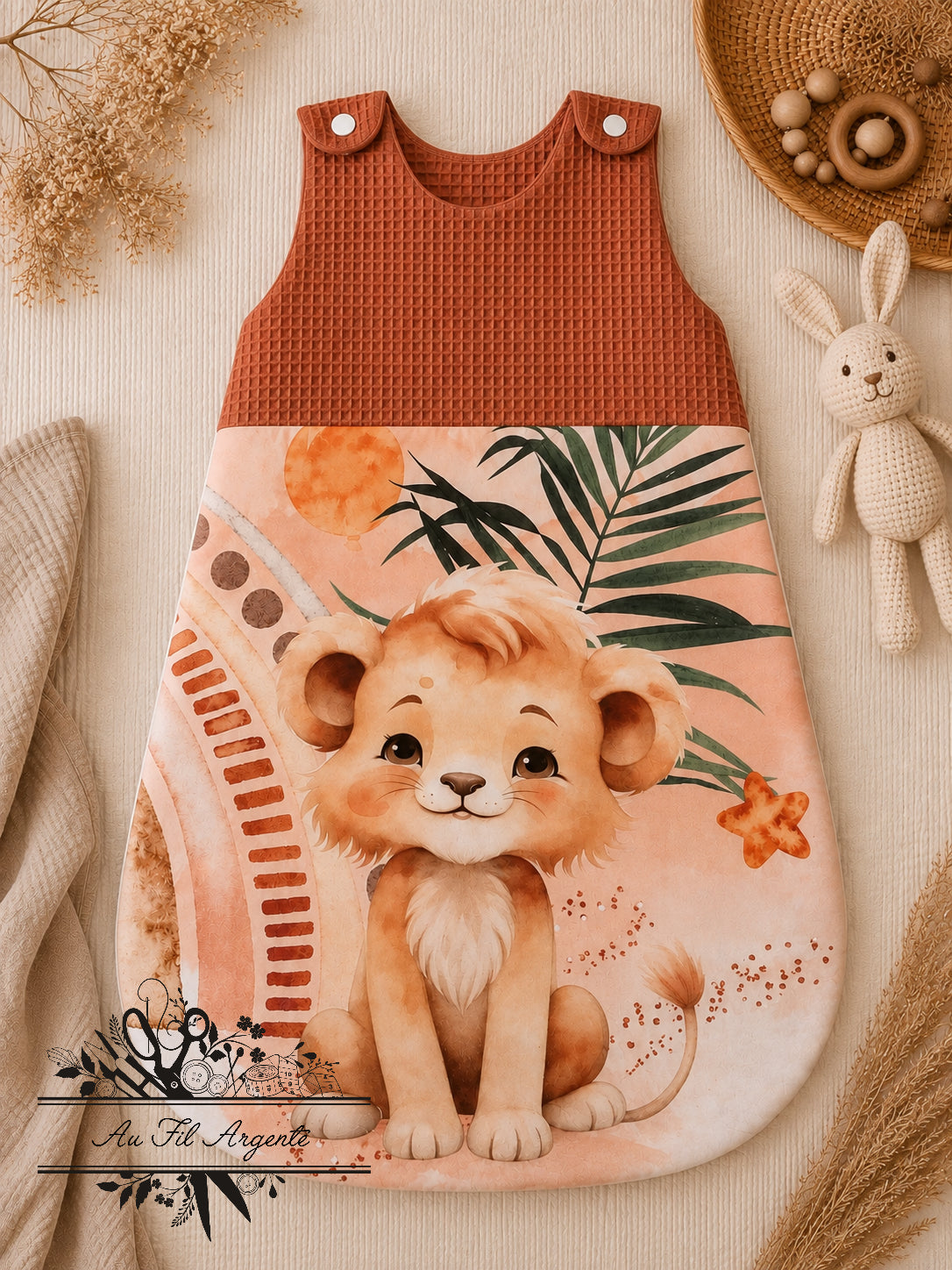 Gigoteuse Panneau Bébé Lion ou Lionne