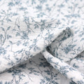 Tresse de lit fleurie Meriem bleu 2m50 en 4 épis