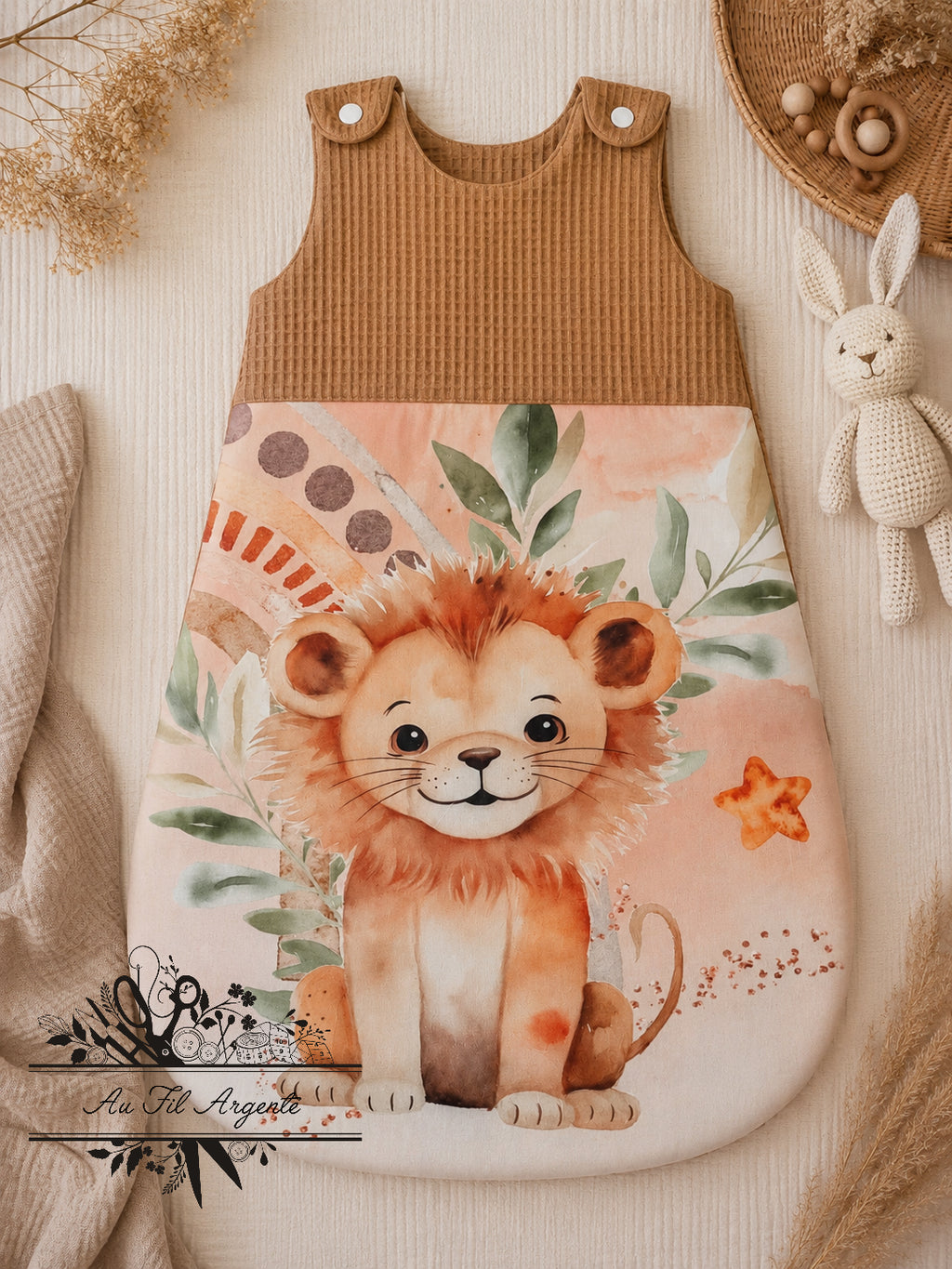 Gigoteuse Panneau Bébé Lion ou Lionne