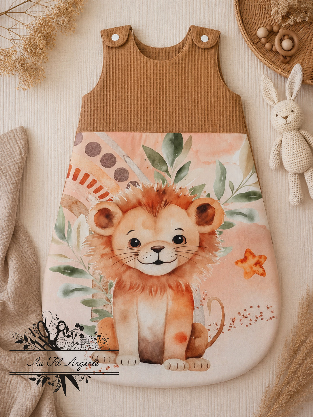 Gigoteuse Panneau Bébé Lion ou Lionne