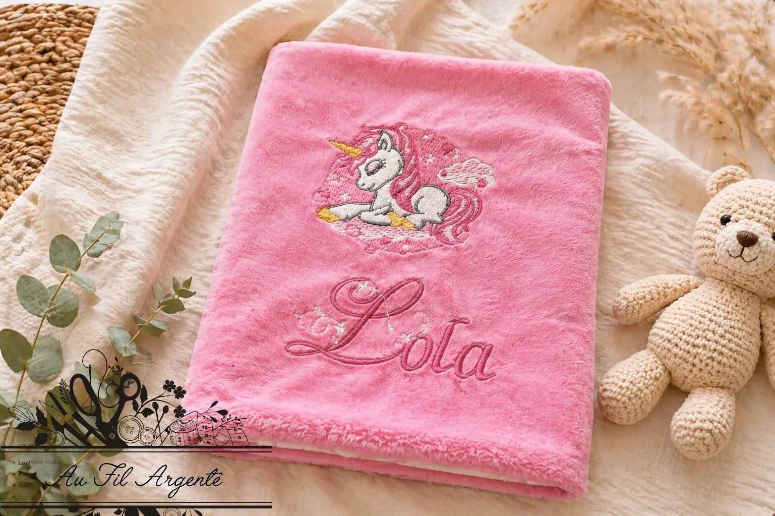 Protège Carnet de Santé - Motif Brodé