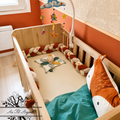 Tresse de lit en 3 épis - Douce forêt / Terracotta & Beige