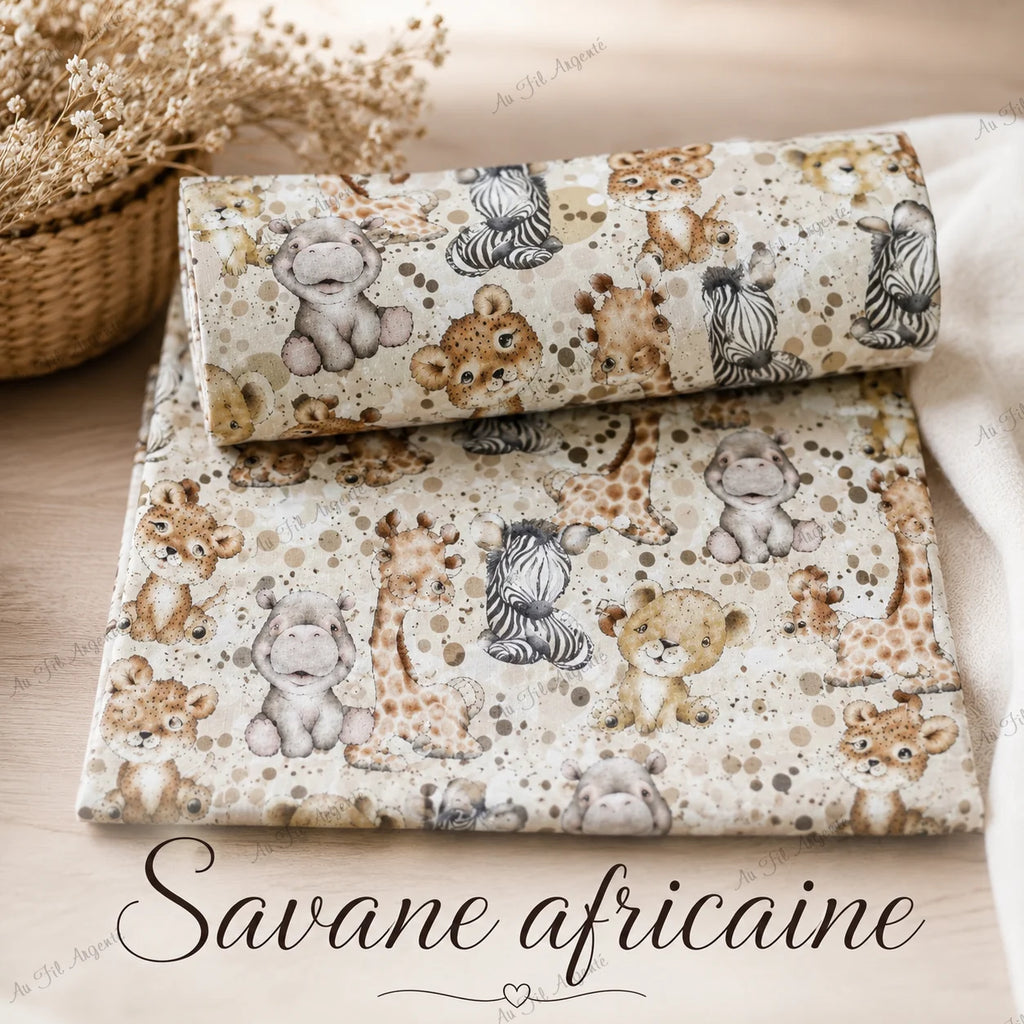 Tresse de lit en 3 épis - Savane africaine/ Beige & Camel