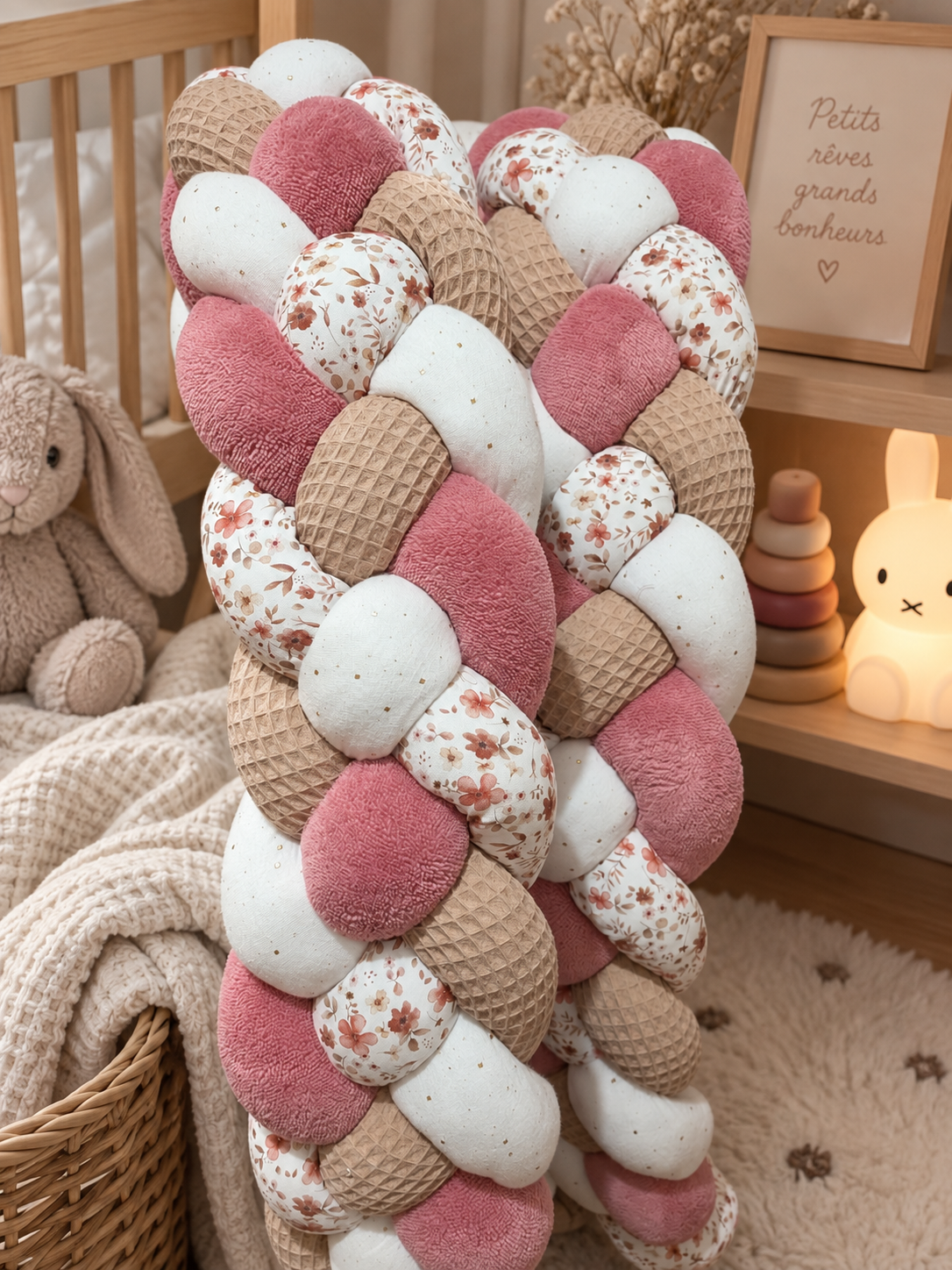 Tresse de lit 3m Fleurs églantine