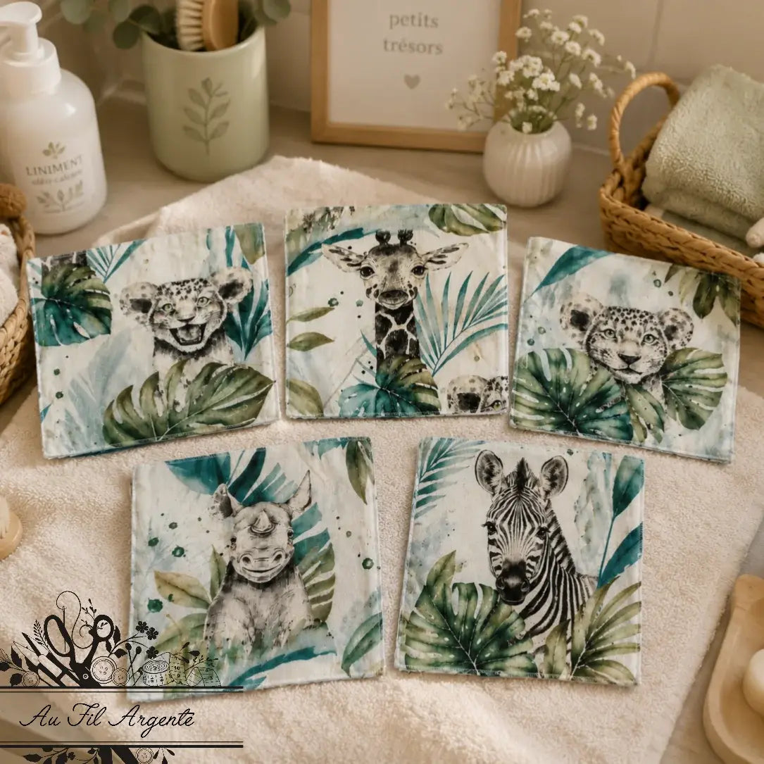 Lingettes - Safari Bleu/Vert