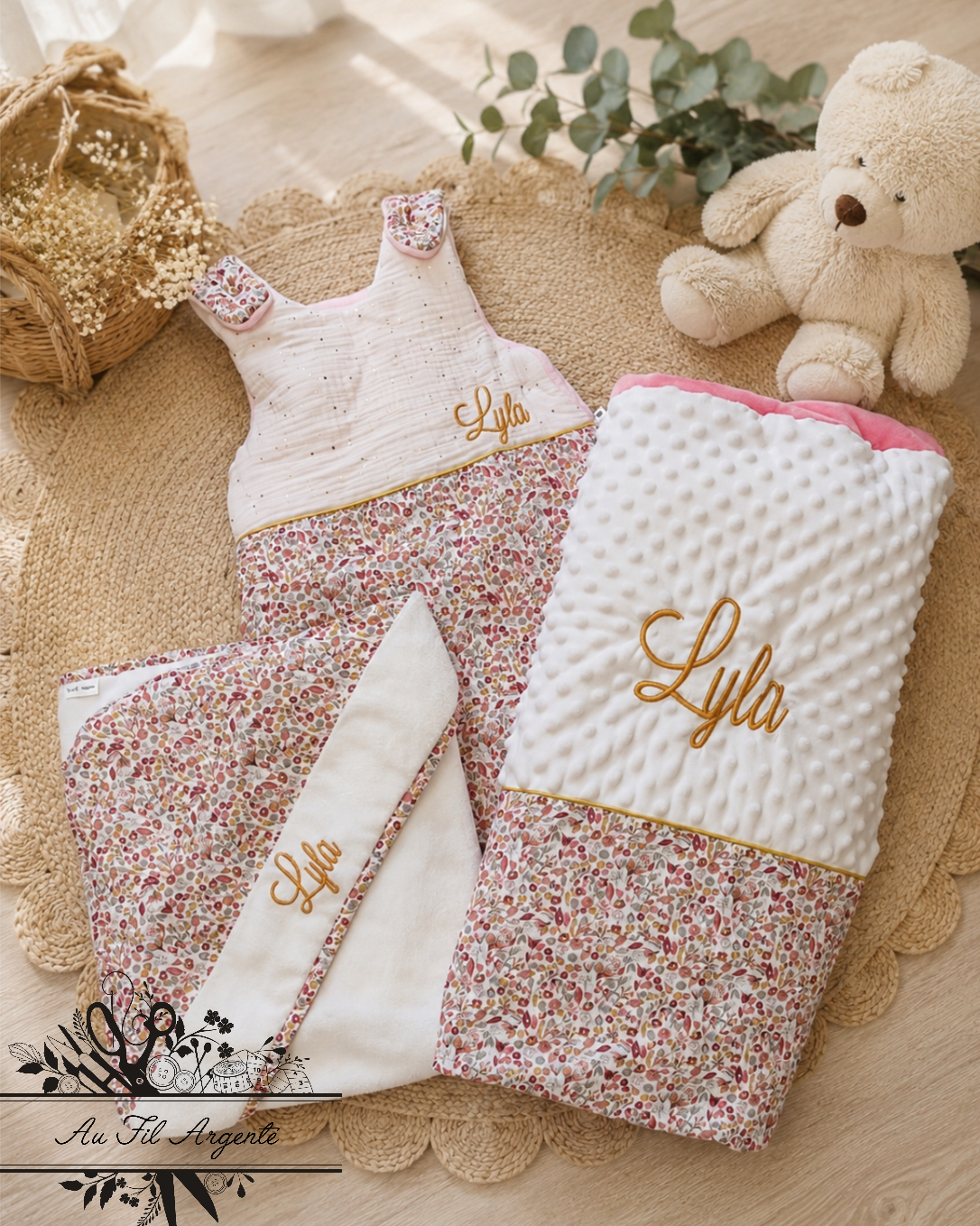 Cape de bain fleurie Alice