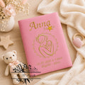 Protège Carnet de Santé - Motif Brodé Bébé & Maman