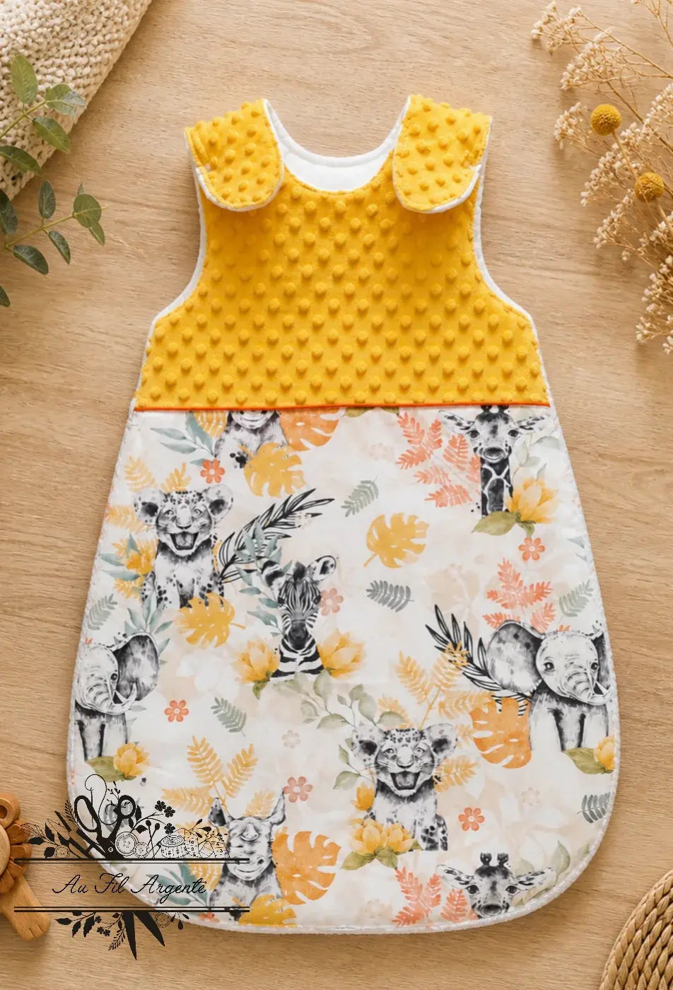 Gigoteuse hiver 0/6 mois - Safari jaune