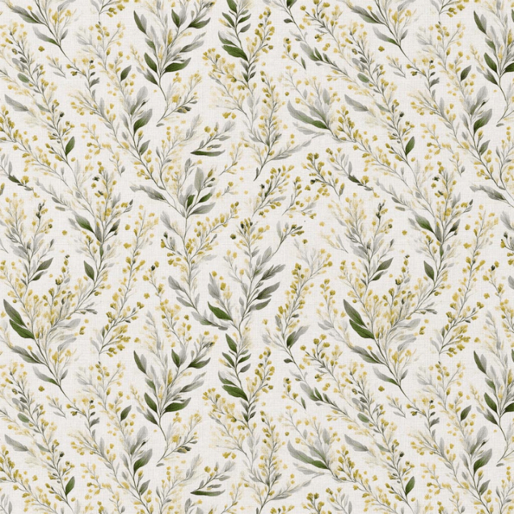 Tresse de lit FINE en 4 épis de 2m50 Fleurs Mimosa