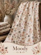 Tresse de lit en 3 épis - Fleurie Moody / Blanc / Terracotta ou Marsala