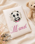 Protège Carnet de Santé - Motif Brodé Panda