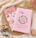 Protège Carnet de Santé - Motif Brodé Bébé & Maman