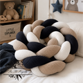 Tresse de lit 3 épis - Noir / Blanc / Taupe