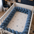 Tresse de lit en 3 épis - Bleu