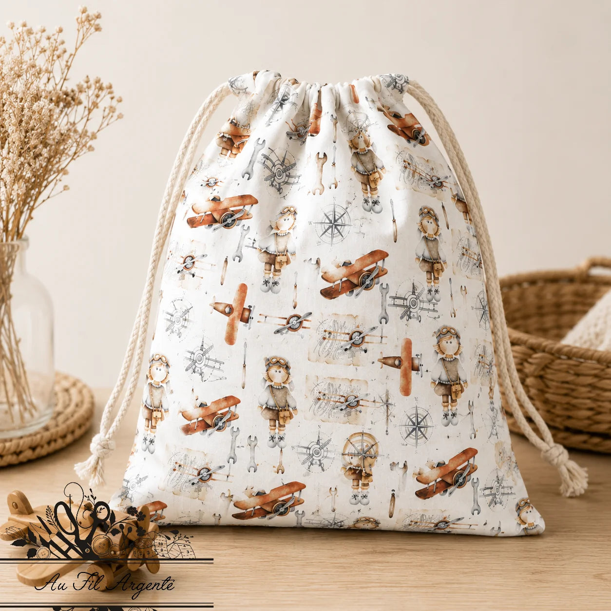 Sac pochon - Motifs et Personnages