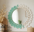 Miroir macramé