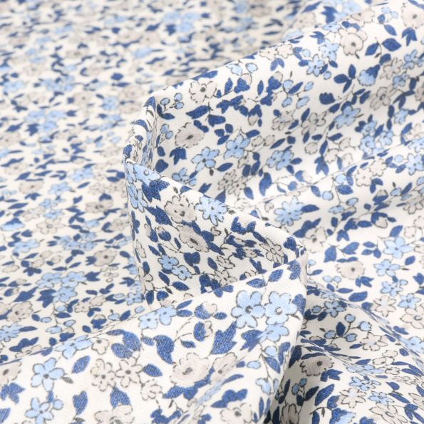 Tresse de lit Fleurs Bleues 4m20 en 4 épis