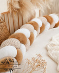 Tresse de lit en 3 épis - Camel & Blanc & Beige